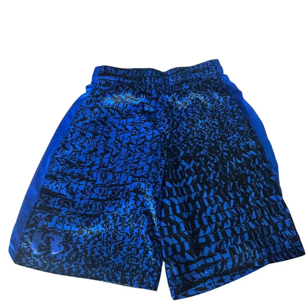 Under Armour boys' size Small Trileido Boost print Royal blue & black geometric